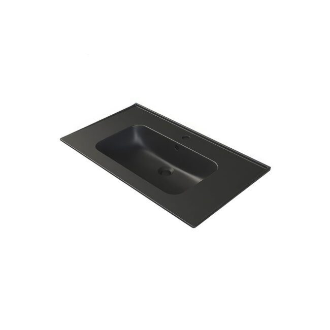 TURKUAZ BLUE 70*47CM PARLAK SİYAH ETEJERLİ LAVABO