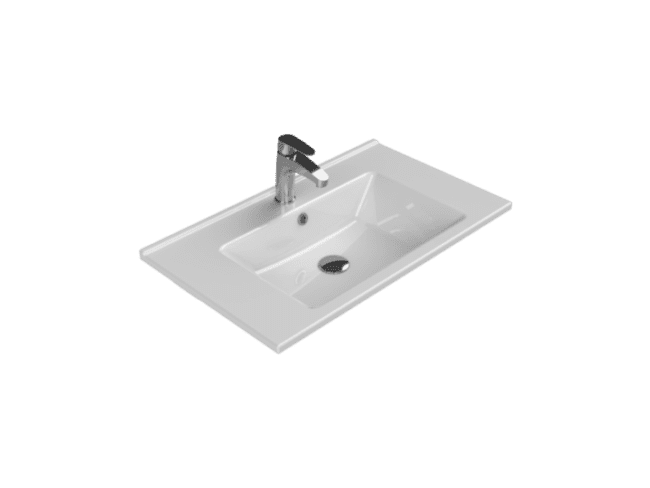 TURKUAZ 75*45 ETEJERLİ LAVABO