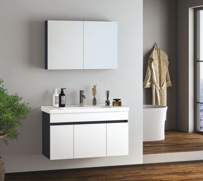 FYM Efes 100 cm banyo dolabı – geniş ve modern tasarım